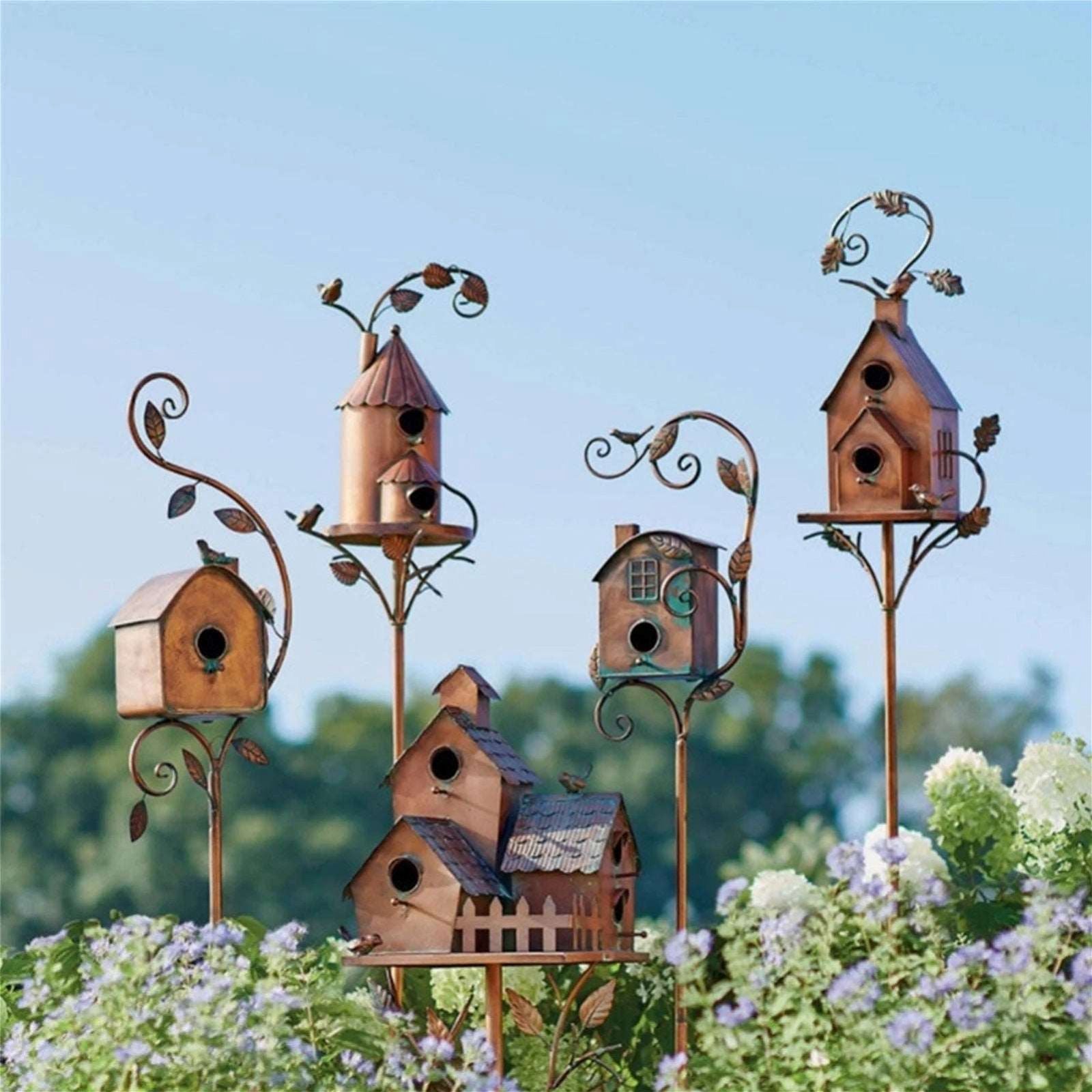 Attractive Birdhouse Garden Stake - MTR210