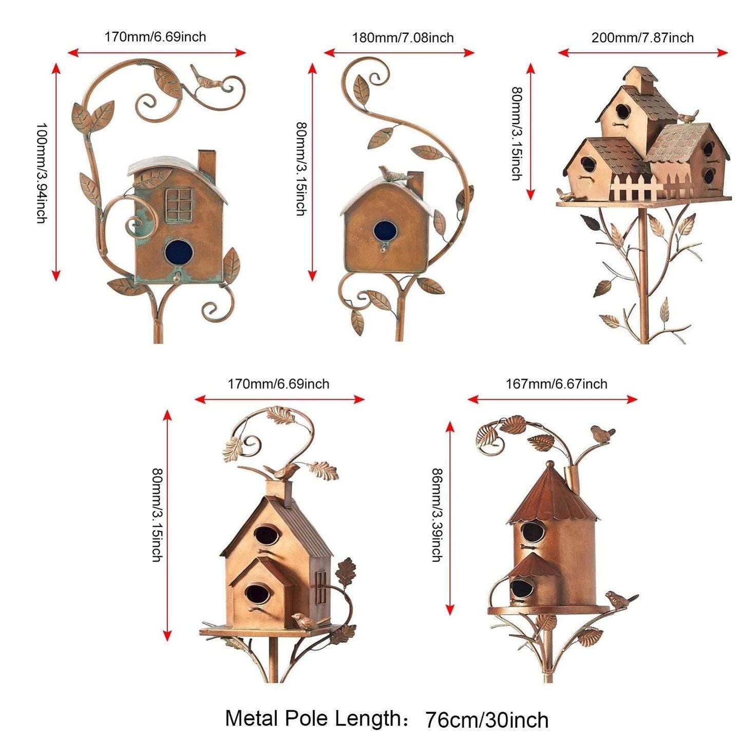 Attractive Birdhouse Garden Stake - MTR210