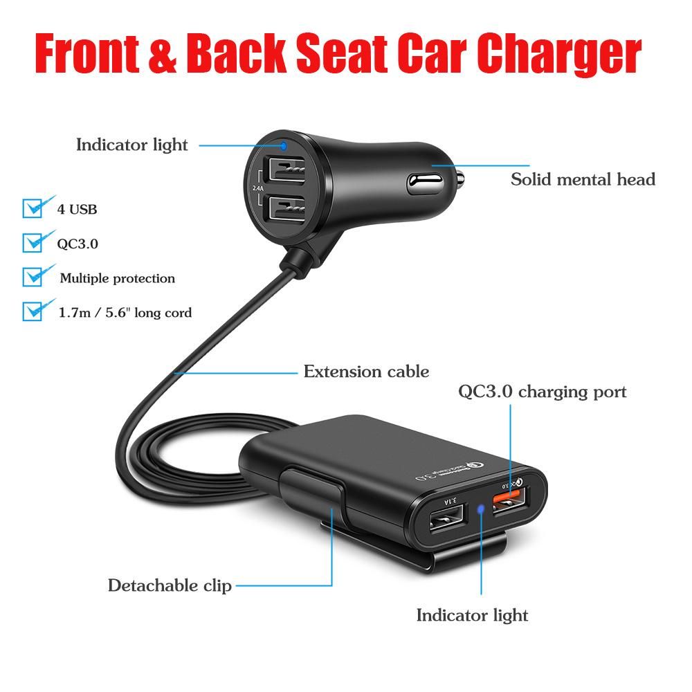 AutoBolt - 4 Ports Car Fast Charger - MTR210