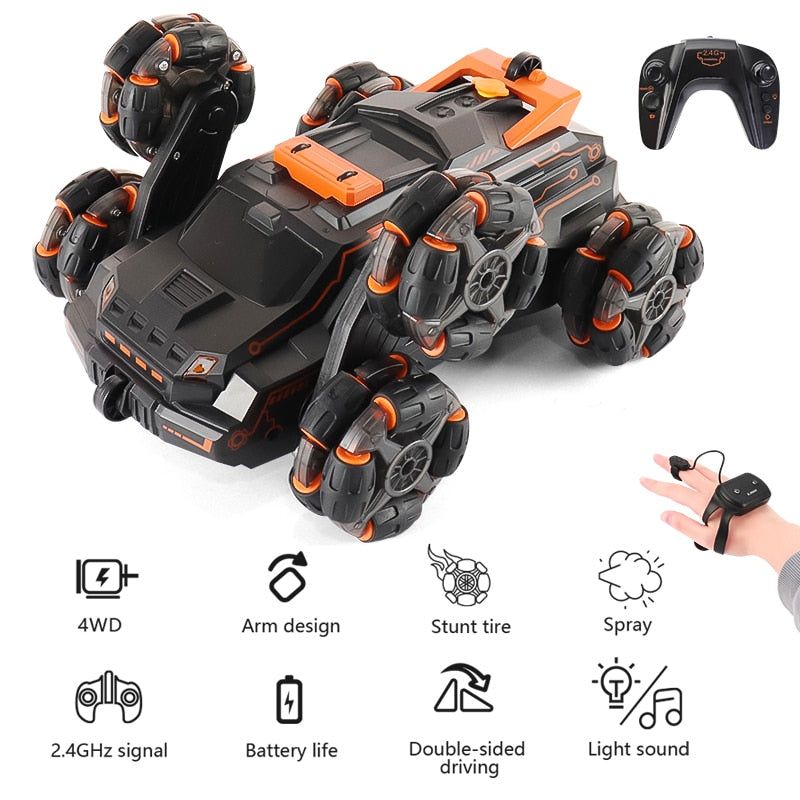 AutoStunt - 6 Wheel New RC Gesture Sensor Stunt Car - MTR210