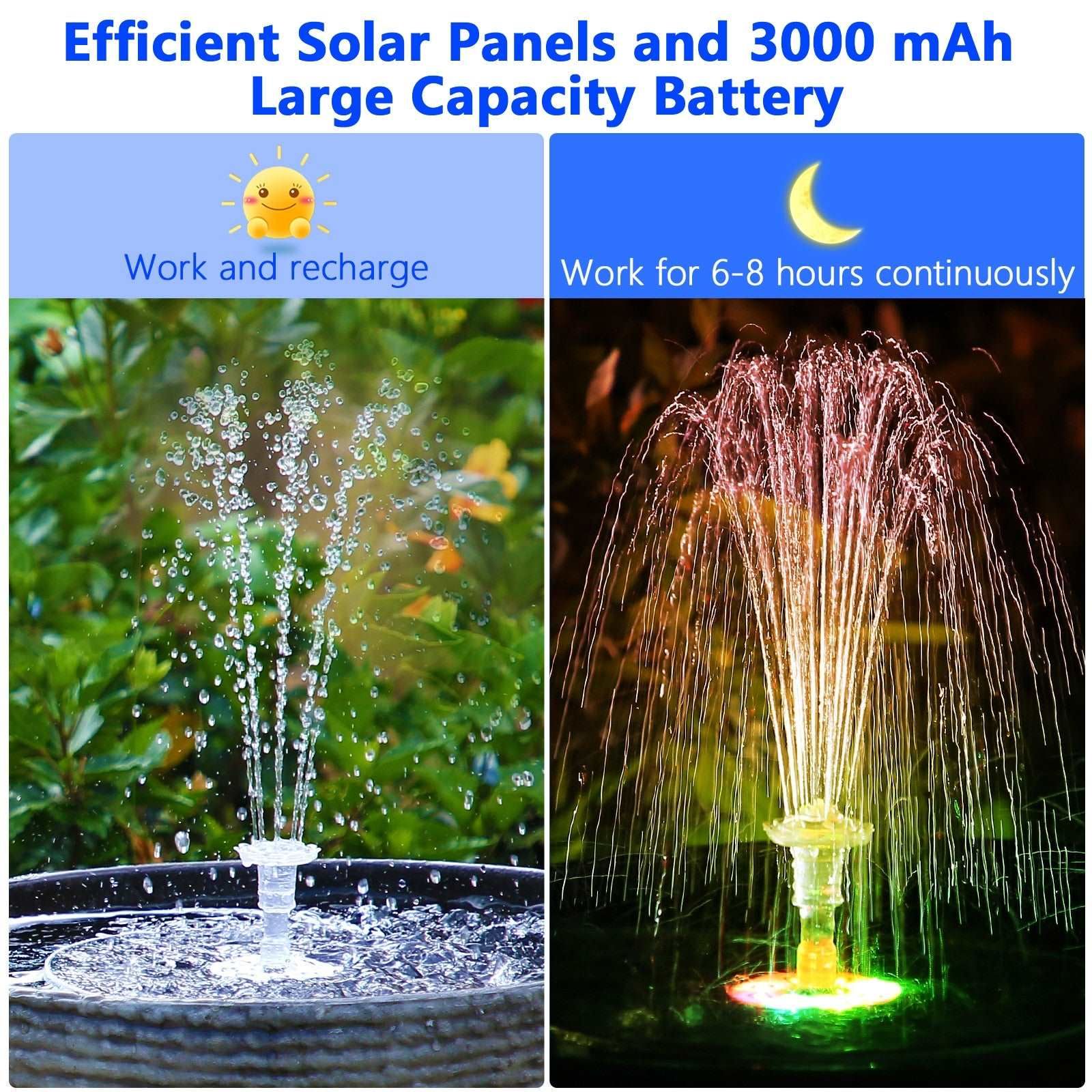 AviGlow - RGB Solar Bird Bath Fountain - MTR210