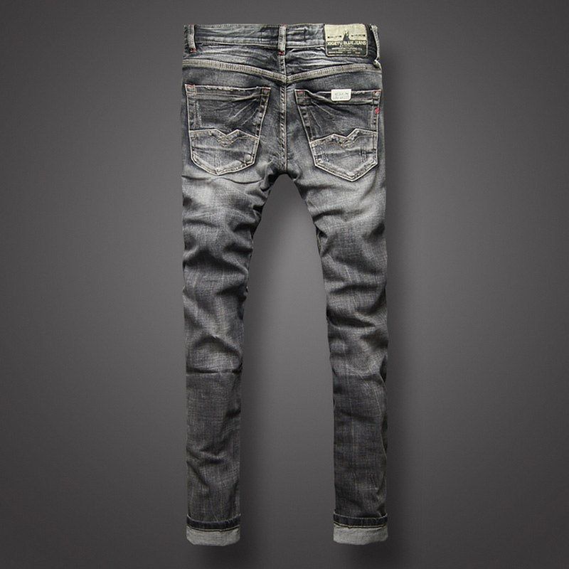 Black Gray Color Denim Jeans - MTR210