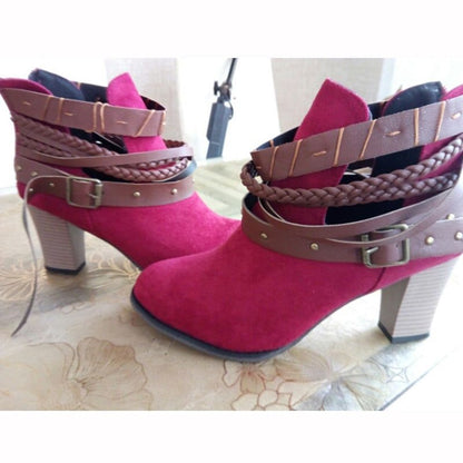 Buckle Strap Ankle Boots - MTR210