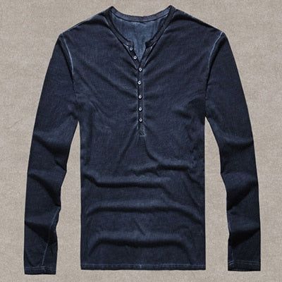 Cotton Vintage Mens Long Sleeve Shirt - MTR210