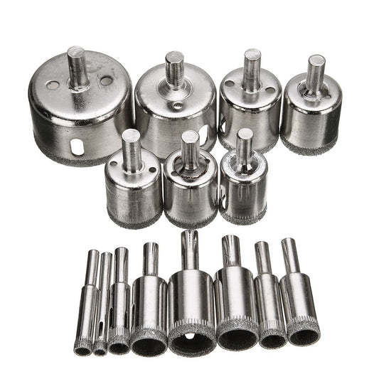 DIAMOND HOLE DRILL BITS (15 PCS) - SMOOTH, ACCURATE HOLES EVERY TIME - MTR210