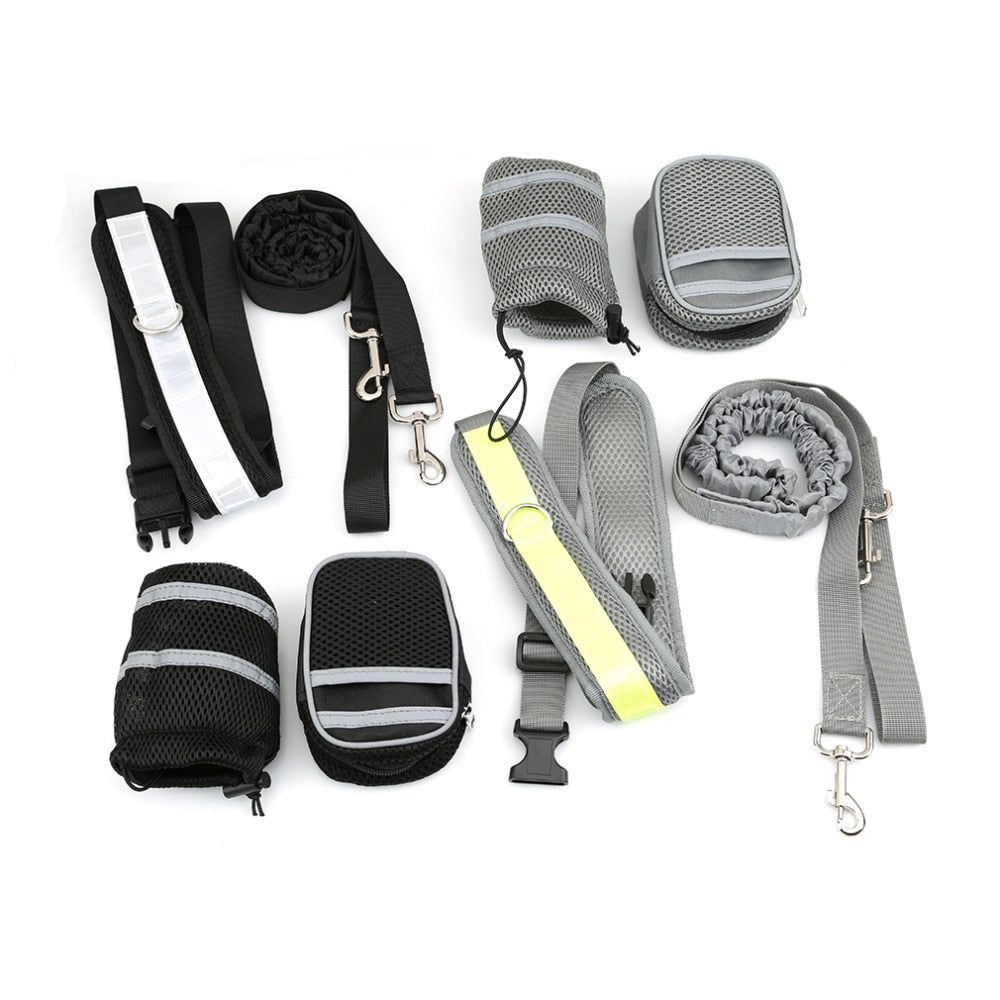 ELASTIC HANDS-FREE DOG LEASH SET - MTR210