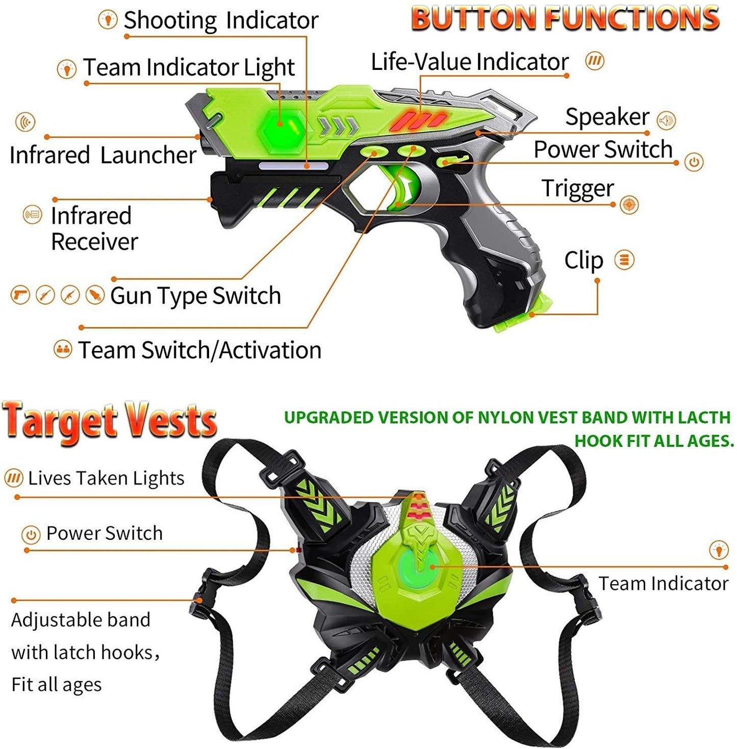 Electric Laser Tag Toys Gun - MTR210