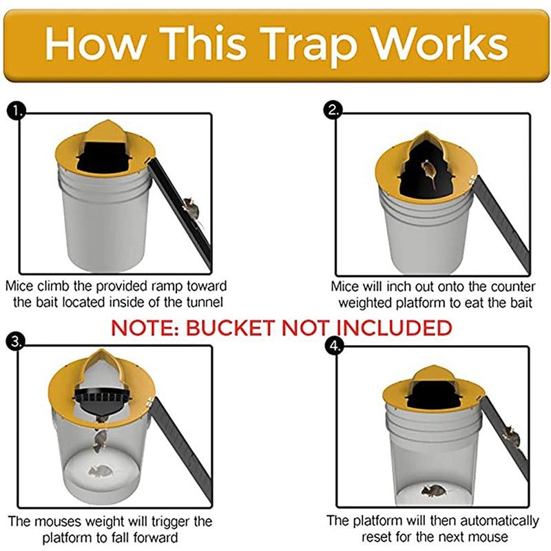 FLIP-N-SLIDE BUCKET LID MOUSE TRAP - MTR210