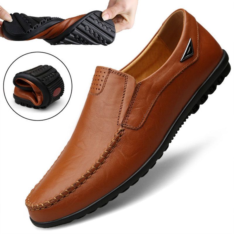 Genuine Leather Mens Moccasin Shoes - MTR210