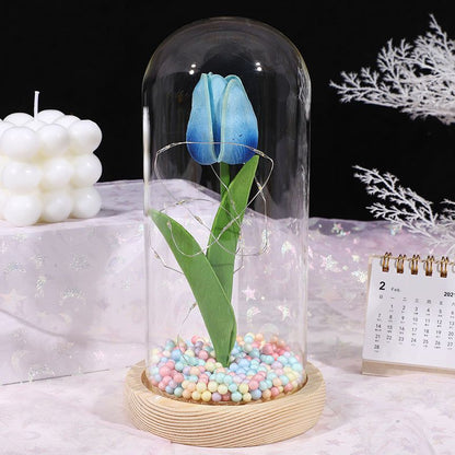 Glass-covered Perpetual Flower Night Light Ornaments - MTR210