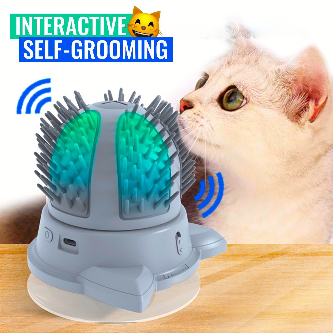 KatKleene - Cat Self Groomer with Catnip Automatic Rotating Cat Massager - MTR210