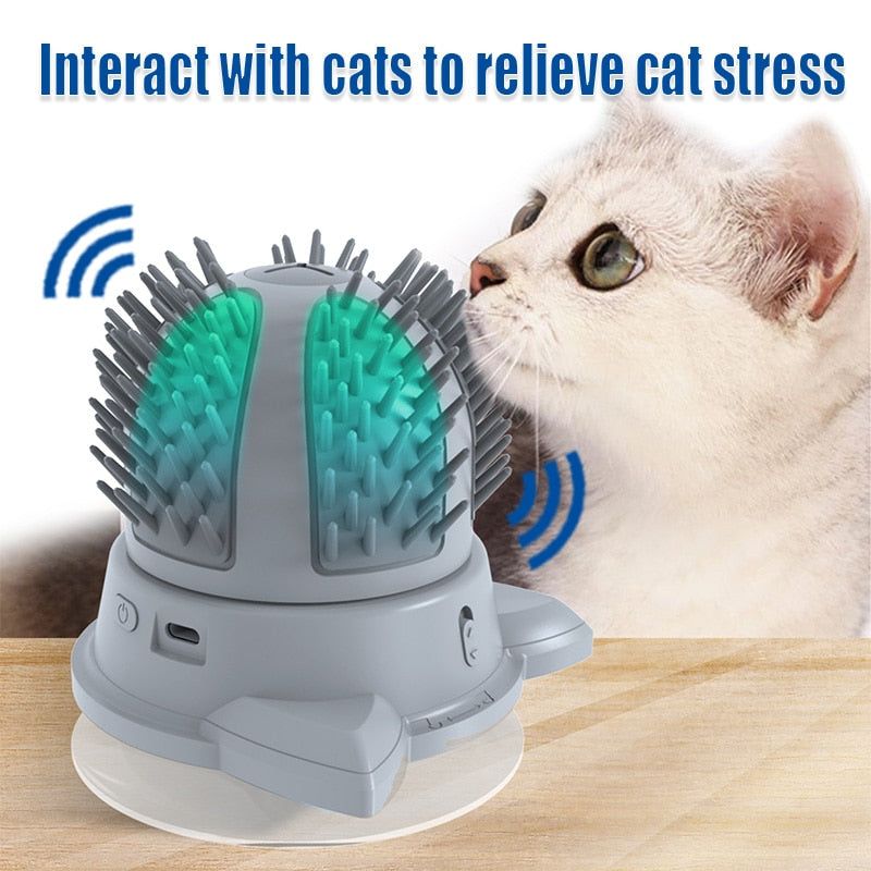 KatKleene - Cat Self Groomer with Catnip Automatic Rotating Cat Massager - MTR210