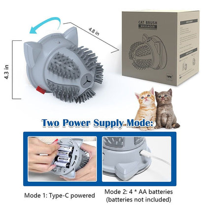 KatKleene - Cat Self Groomer with Catnip Automatic Rotating Cat Massager - MTR210