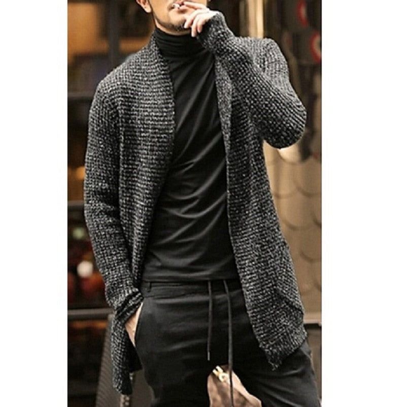 Knitted Long Cardigan Sweater - MTR210