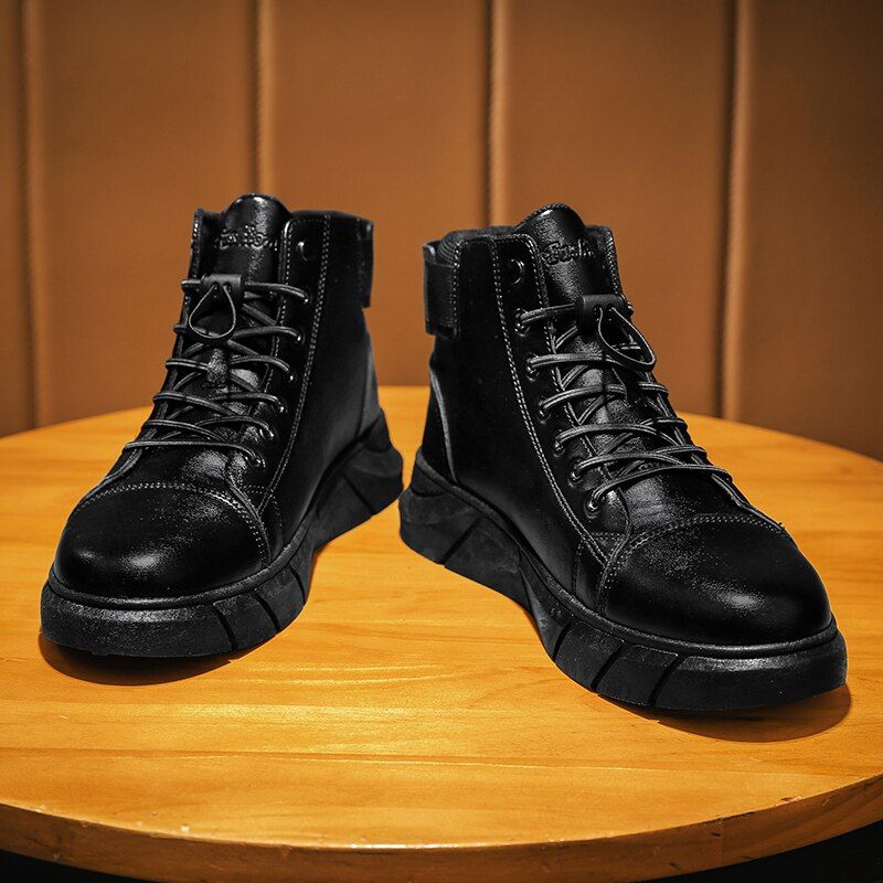 Men’s Black Leather Boots - MTR210