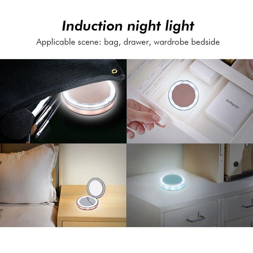 MiraGlow - Hand Held Rechargeable Led Makeup Mirror With 3x Magnification - MTR210