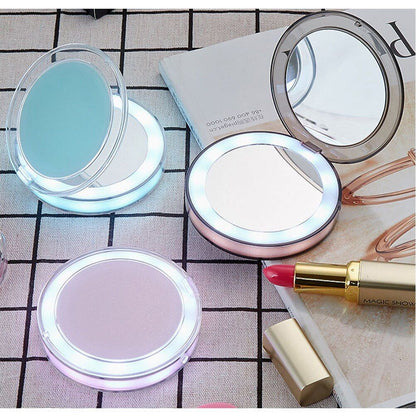 MiraGlow - Hand Held Rechargeable Led Makeup Mirror With 3x Magnification - MTR210