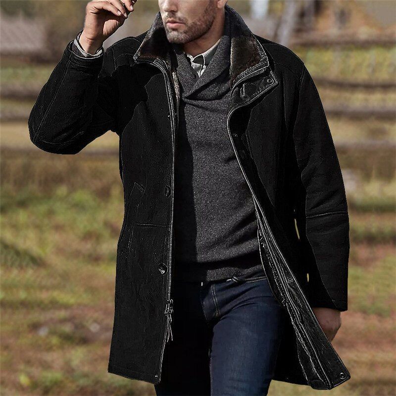 Sheepskin Casual Woolen Coat - MTR210