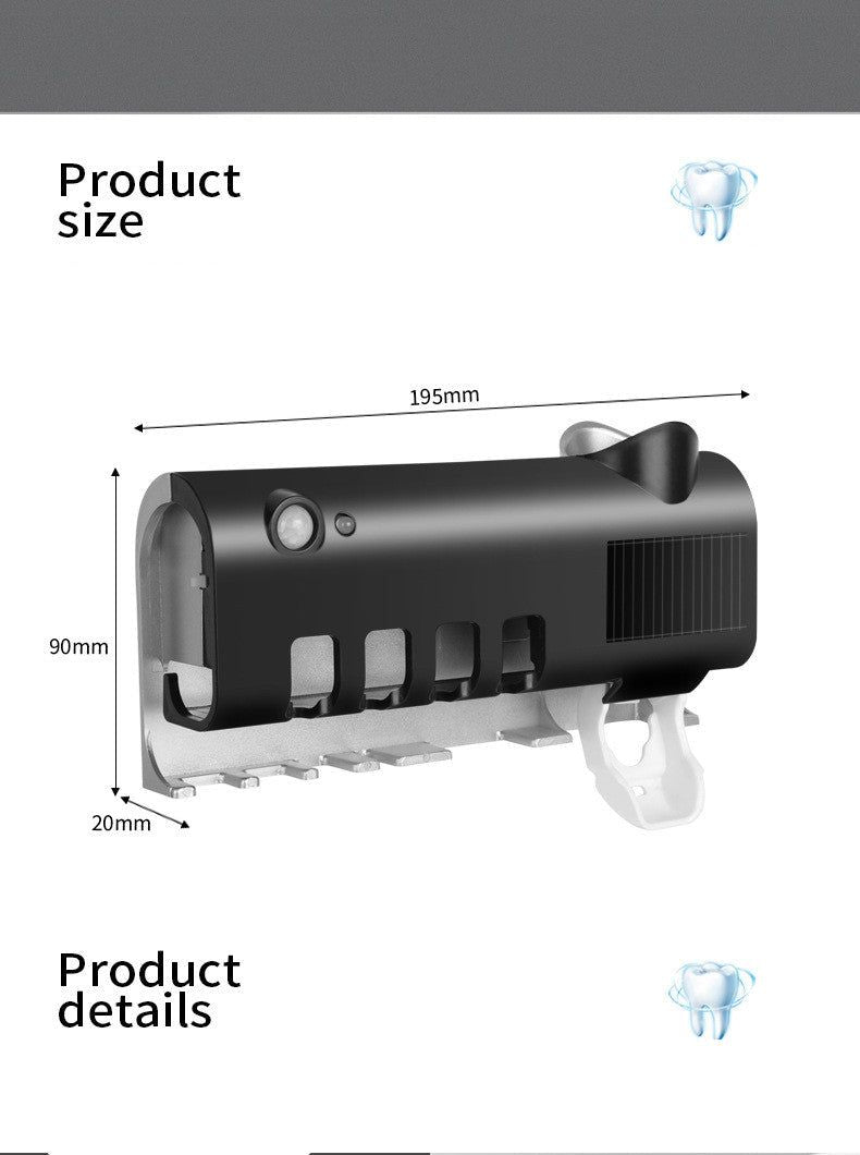 Smart Toothbrush Sterilizer Ultraviolet Sterilization Perforation-Free Wall-mounted Toothbrush Holder - MTR210