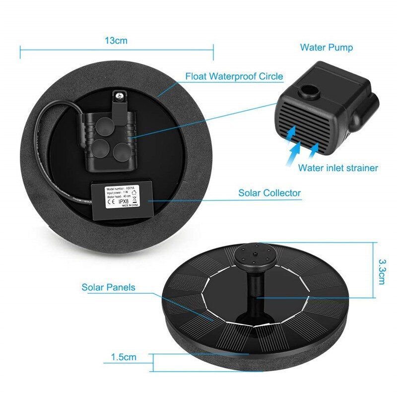 Solar Powered Fountain Pump - MTR210