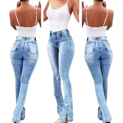 Stretch Flare High Waist Jeans - MTR210