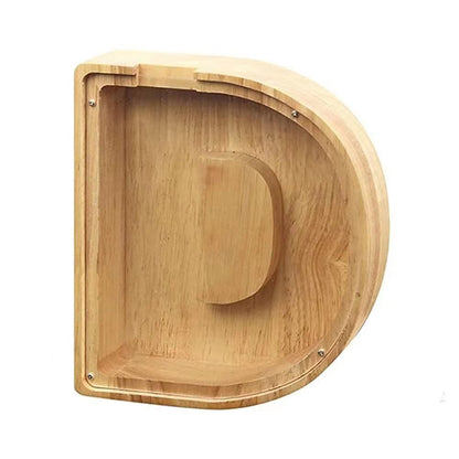 WOODEN ALPHABET PIGGY BANK - MTR210