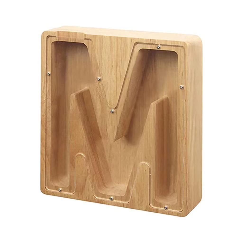 WOODEN ALPHABET PIGGY BANK - MTR210