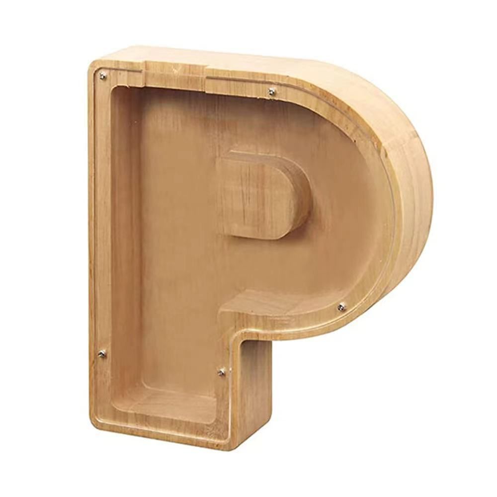 WOODEN ALPHABET PIGGY BANK - MTR210