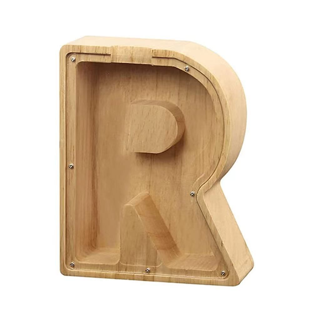 WOODEN ALPHABET PIGGY BANK - MTR210