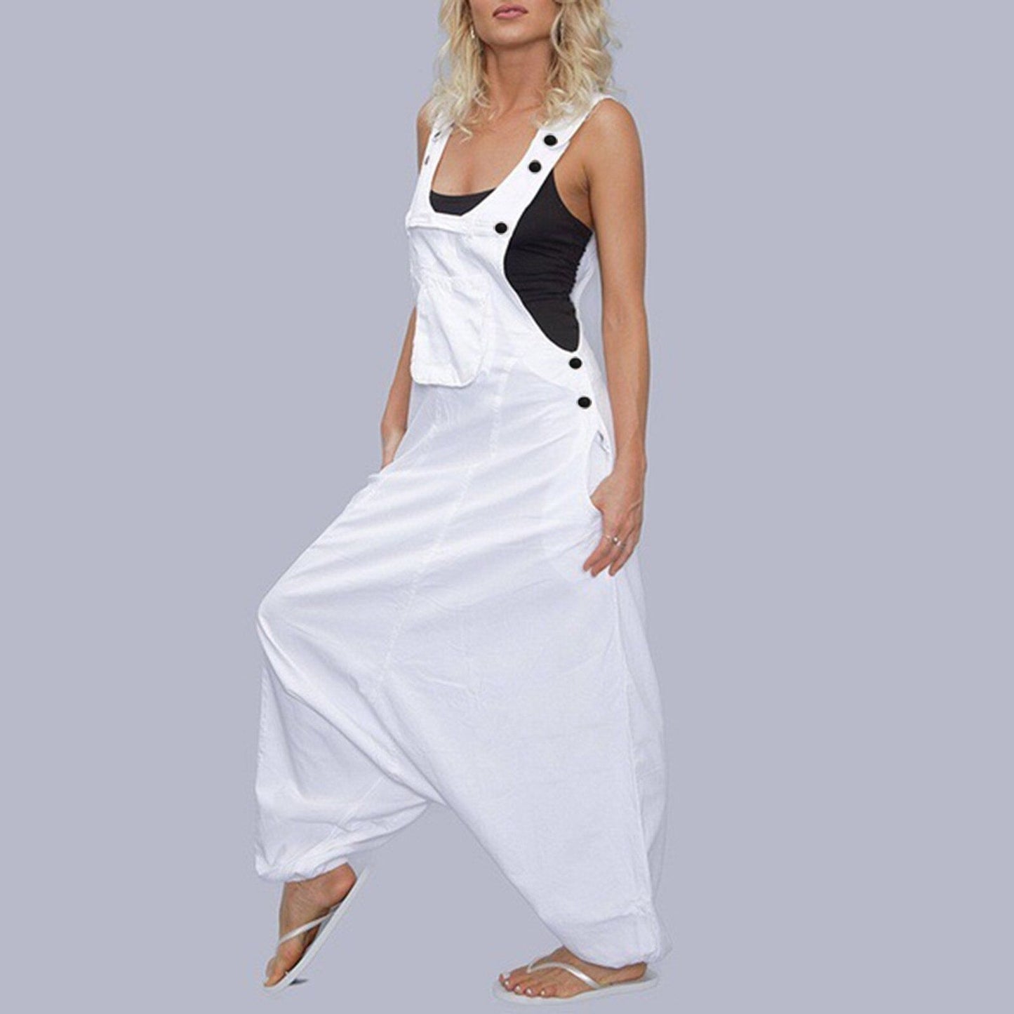 Wide Leg Harem Jumpsuits - MTR210