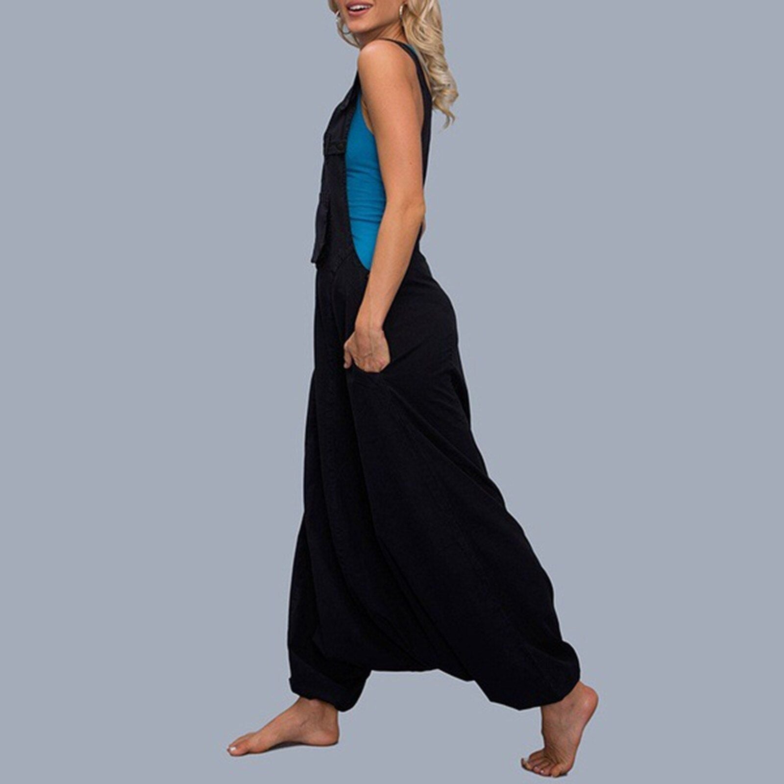 Wide Leg Harem Jumpsuits - MTR210