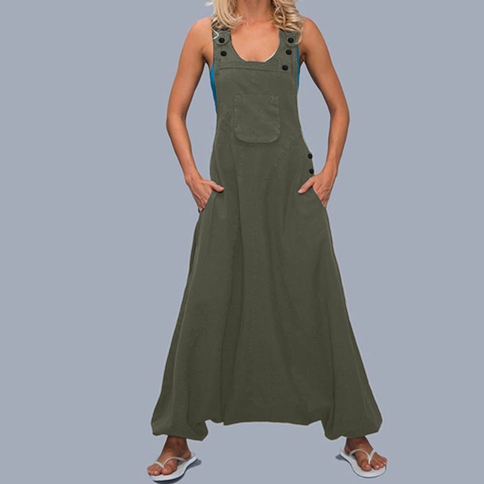 Wide Leg Harem Jumpsuits - MTR210