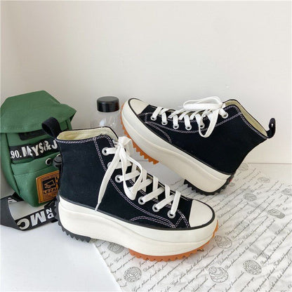 Women's High Top Canvas Trainers - MTR210