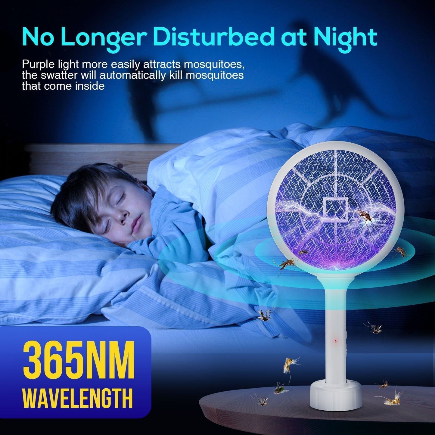 ZapDisc - 6 In 1 LED Display Smart Electric Mosquito Swatter - MTR210